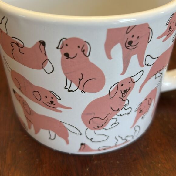 Clay Art Pawsitive Vibes white and pink Dog Mug - Picture 3 of 7